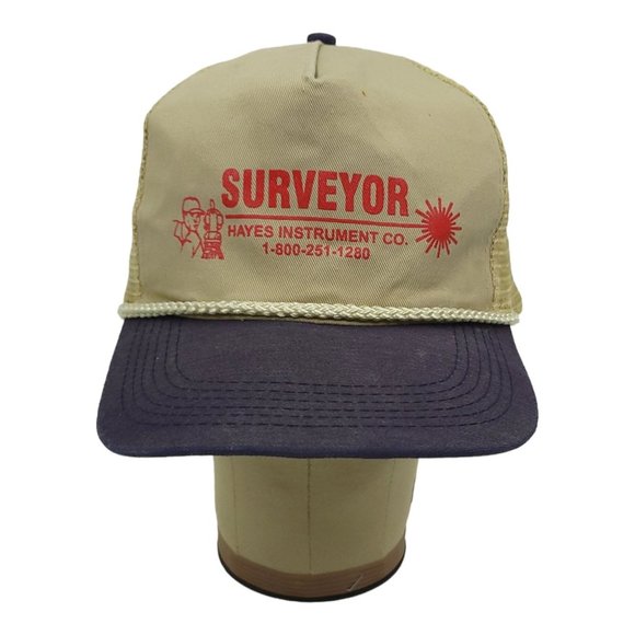 Vintage Otto Surveyor Hayes Instrument Mesh Rope Braid Snapback Cap Trucker Hat - Picture 7 of 13